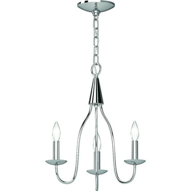 Volume Lighting 3063 Windsor 3 Light 16" Wide Taper Candle Chandelier - Chrome
