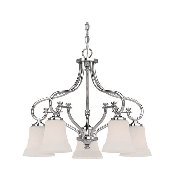 Volume Lighting 3165 Tes 5 Light 24" Wide Chandelier - Chrome