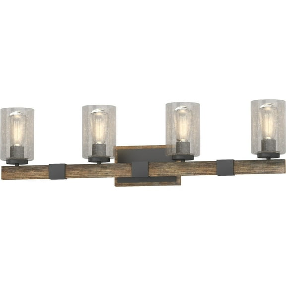 Volume Lighting  4-Light Indoor Black Walnut Bath or Vanity