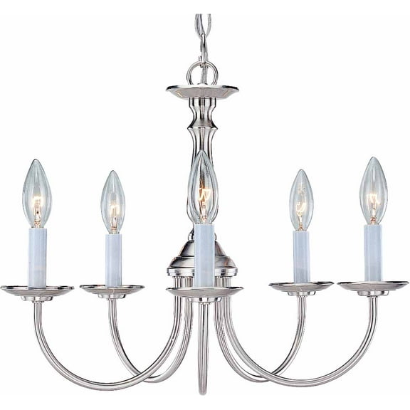 Volume Lighting V4515 5 Light 15" Height 1 Tier Chandelier - Nickel