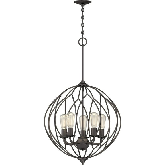 Volume Lighting 5-Light Indoor Antique Bronze Sculptural Round