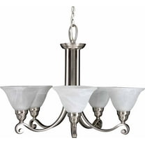 Volume Lighting V4445 5 Light 28" Height 1 Tier Chandelier - Nickel