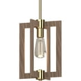 thumbnail image 1 of Volume Lighting 5361 Nina 1 Light 10" Wide Wood Full Size Pendant - Gold, 1 of 2
