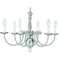 Volume Lighting 6-Light Brushed Nickel Interior Chandelier