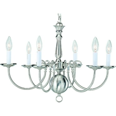 Volume Lighting 6-Light Brushed Nickel Interior Chandelier
