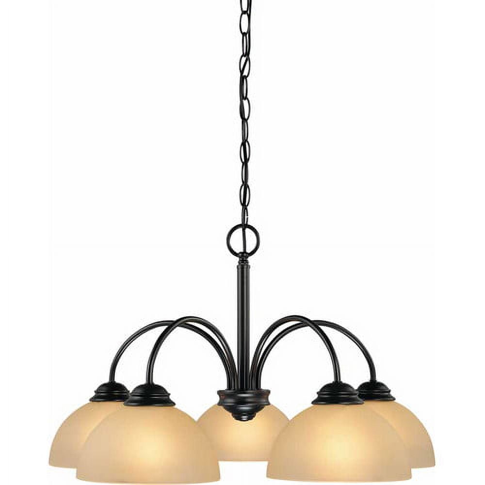 Bernice Antique Bronze 5-Light Shaded Chandelier