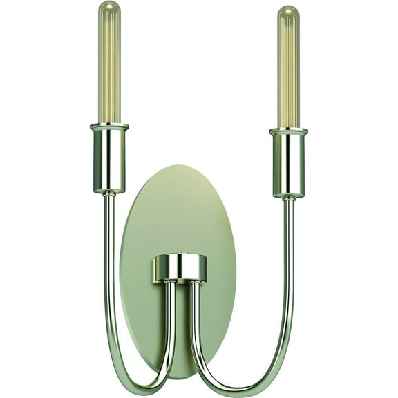 Volume Lighting  Concord 2-Light Indoor Polished Nickel Wall Mount