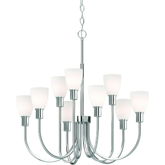 Volume Lighting Concord 9-Light Indoor Polished Nickel Chandelier