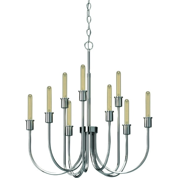 Volume Lighting Concord 9-Light Polished Nickel Hanging Chandelier