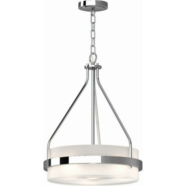 Volume Lighting  Emery 3-Light Chrome Mini Hanging Chandelier Drum