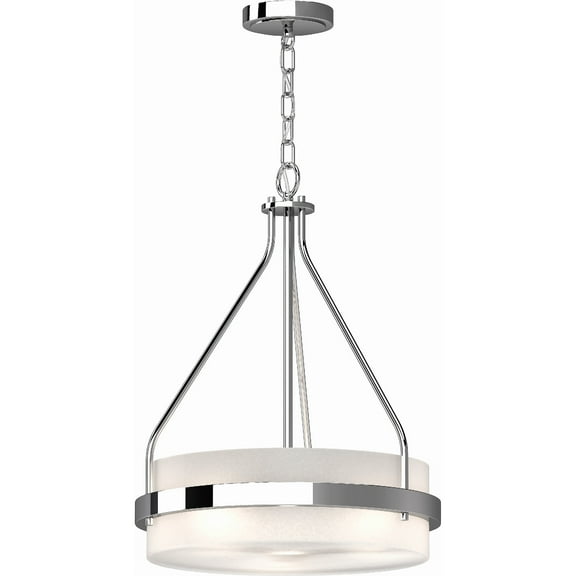 Volume Lighting Emery 3-Light Chrome Mini Hanging Chandelier Drum