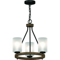 Volume Lighting Emery 3-Light Indoor Walnut & Black MiniChandelier