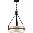 thumbnail image 1 of Volume Lighting  Emery 3-Light Walnut Black Mini Hanging Chandelier, 1 of 2