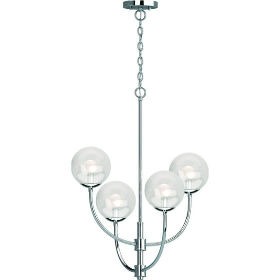 Volume Lighting  Lawrence 4-Light Indoor Chrome Candle StyleChandelier