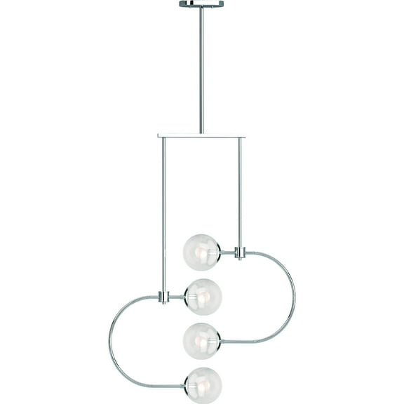 Volume Lighting  Lawrence 4-Light Indoor Chrome Chandelier
