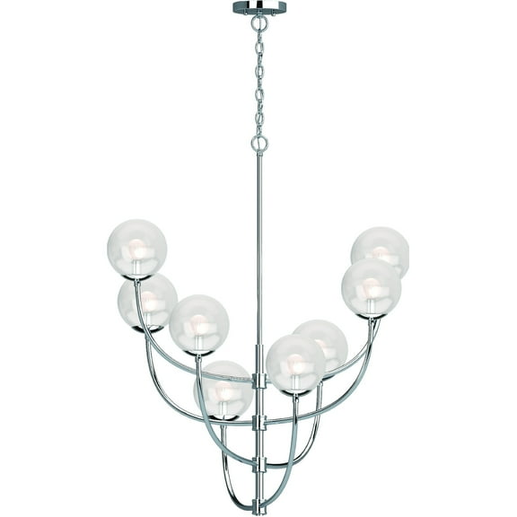 Volume Lighting Lawrence 8-Light Indoor Chrome Hanging Chandelier
