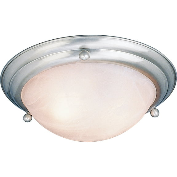 Volume Lighting V6853 Lunar 3 Light 22" Wide Flush Mount Bowl Ceiling Fixture - Nickel