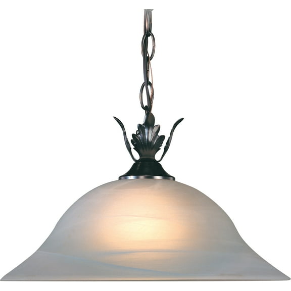 Volume Lighting V2580 Troy 1 Light 15" Wide Pendant - Bronze