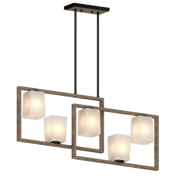 Volume Lighting Paxton 5-Light Indoor Pecan & Black Chandelier