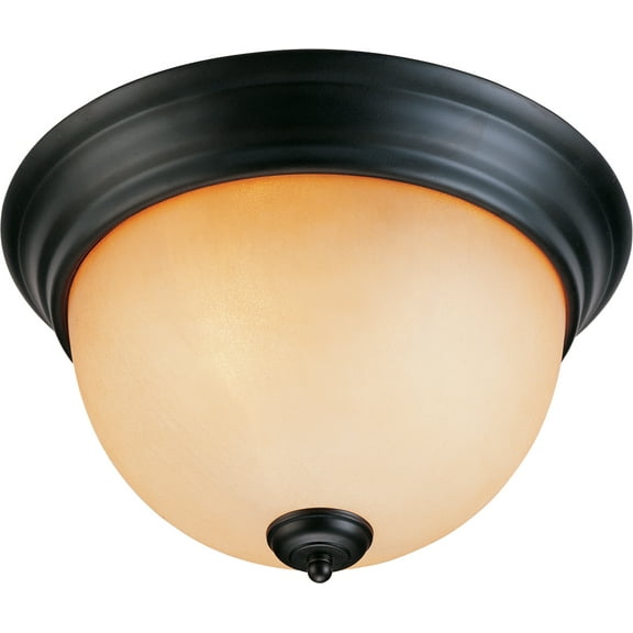 Volume Lighting V4132 Rainier 2 Light 13" Wide Flush Mount Bowl Ceiling Fixture - Bronze