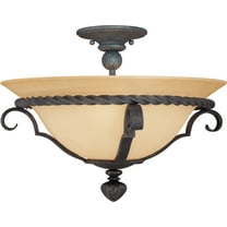 Volume Lighting V4563 Sevilla 3 Light 16" Wide Semi-Flush Bowl Ceiling Fixture - Grey