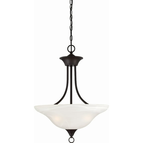 Volume Lighting  Trinidad 3-Light Antique Bronze Bowl-Shaped Pendant - Antique Bronze