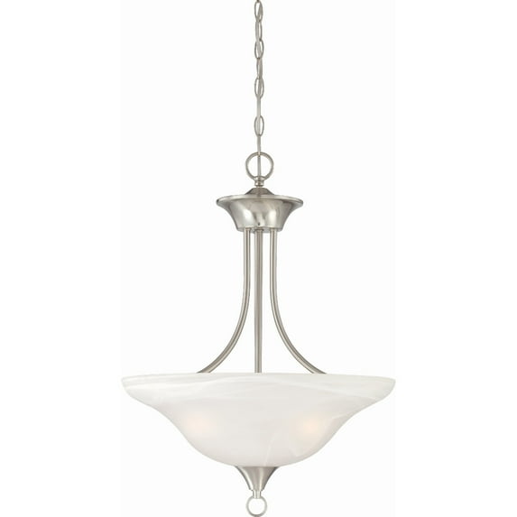 Volume Lighting Trinidad 3-Light Brushed Nickel Bowl-Shaped Pendant - Brushed Nickel