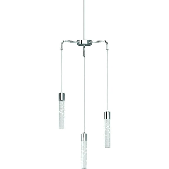 Volume Lighting  Tristen 3-Light LED Indoor Chrome Chandelier
