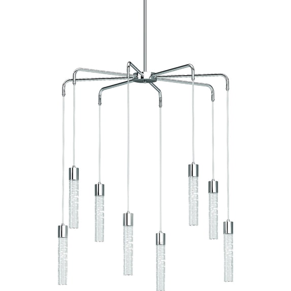 Volume Lighting Tristen 8-Light LED Indoor Chrome Chandelier