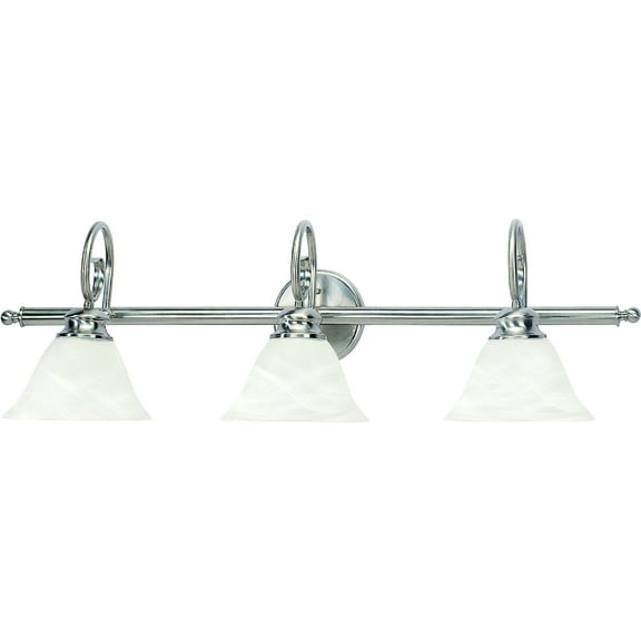 Volume Lighting  Troy 3-Light Indoor Brushed Nickel Vanity