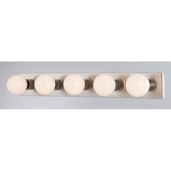 Volume Lighting V1025 5 Light 30" Width Bathroom Vanity Strip - Nickel
