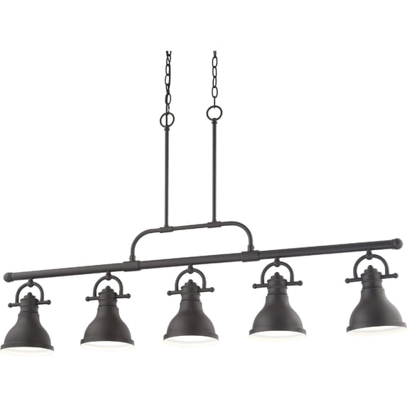Volume Lighting V1175-65 5 Light 7" Wide Linear Chandelier - Bronze