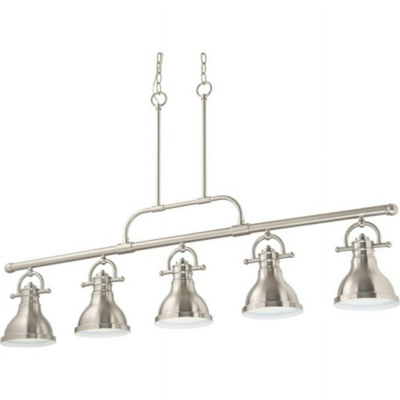 Volume Lighting V1245 5 Light 7" Wide Led Linear Chandelier - Nickel