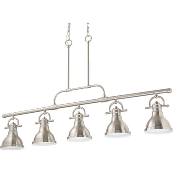Volume Lighting V1245-33 5 Light 7" Wide Led Linear Chandelier - Nickel