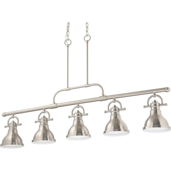 Volume Lighting V1245 5 Light 7" Wide Led Linear Chandelier - Nickel