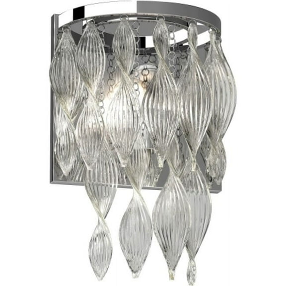 Volume Lighting V1370 Genevieve 1 Light 17" Tall Wall Sconce - Chrome