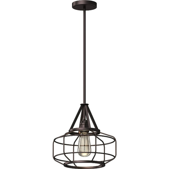 Volume Lighting V2171 12" Wide Single Pendant - Bronze