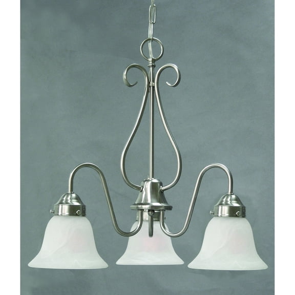 Open Box Volume Lighting V2353 Minster 3 Light 1 Tier Chandelier - Nickel