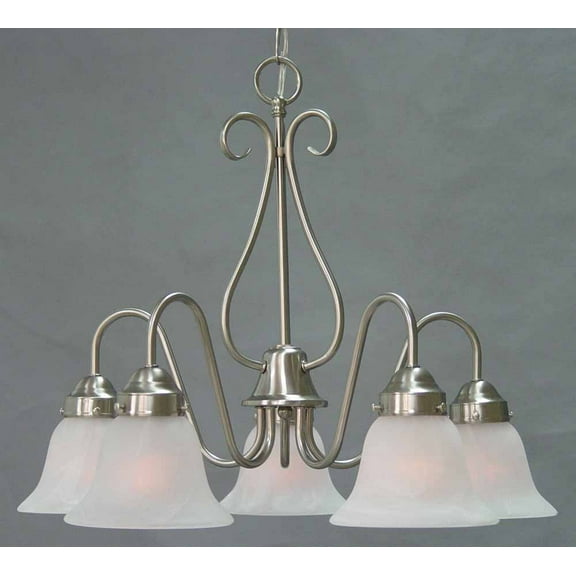 Volume Lighting V2355 Minster 5 Light 1 Tier Chandelier - Nickel