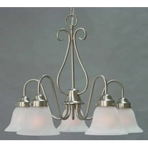 Volume Lighting V2355 Minster 5 Light 1 Tier Chandelier - Nickel