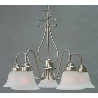 Volume Lighting V2355 Minster 5 Light 1 Tier Chandelier - Nickel