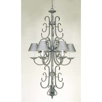 Volume Lighting V2966 Bornholm 6 Light 1 Tier Chandelier - Platinum Rust