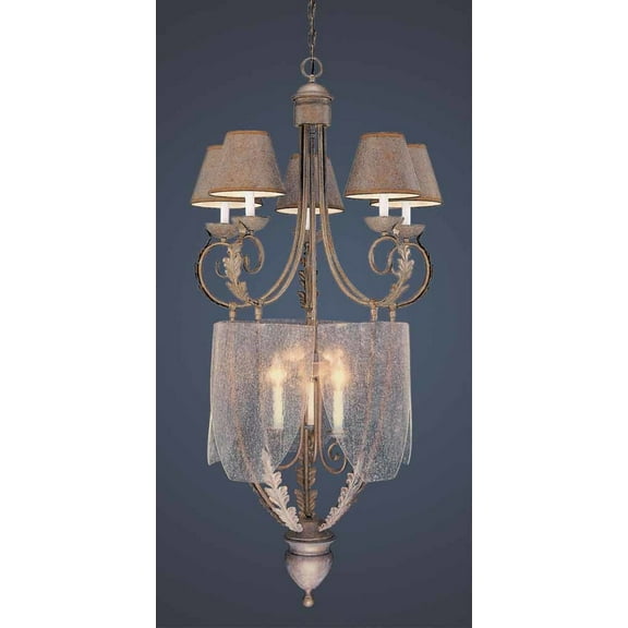 Volume Lighting V3498 Rylos 8 Light 2 Tier Chandelier - Prairie Rock