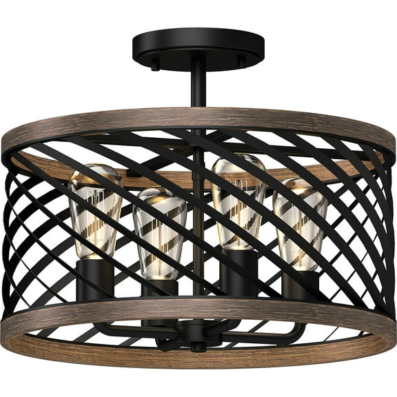 Volume Lighting V4544 16" Wide Semi-Flush Ceiling Fixture - MultiColor