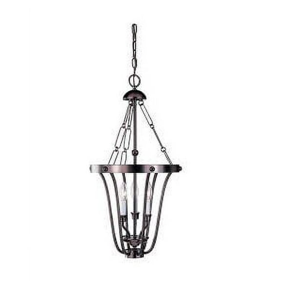 Volume Lighting V5073 Minster 3 Light 15" Wide Taper Candle Pendant - Bronze