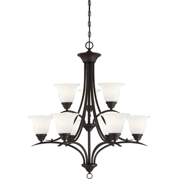 Volume Lighting V5249 Trinidad 9 Light 30" Wide Chandelier - Bronze
