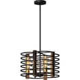 thumbnail image 1 of Volume Lighting V6124 4 Light 16" Wide Mixed Metals And Wood Accents Single Pendant -, 1 of 2