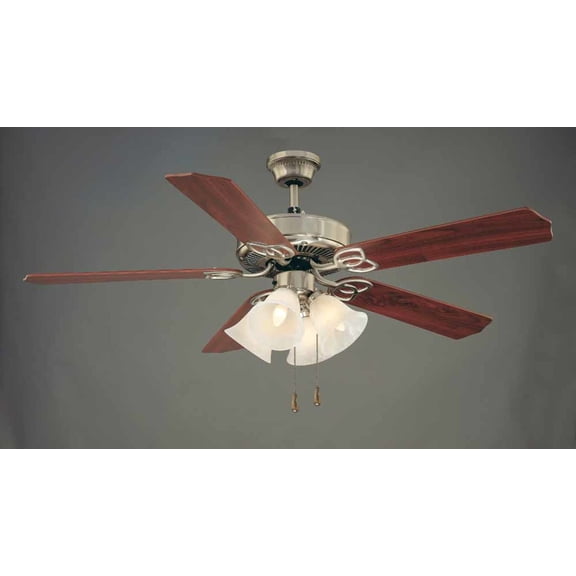 volume lighting v6174 5 blade 52" indoor ceiling fan with alabaster glass bell s