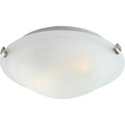 Volume Lighting V7022 2 Light 12" Wide Flush Mount Bowl Ceiling Fixture - Nickel