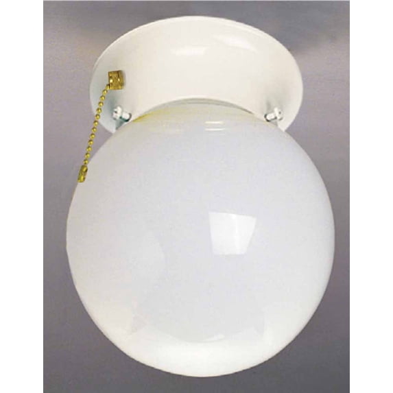 Volume Lighting 7308-6 1 Light Flush Mount Ceiling Fixture - White
